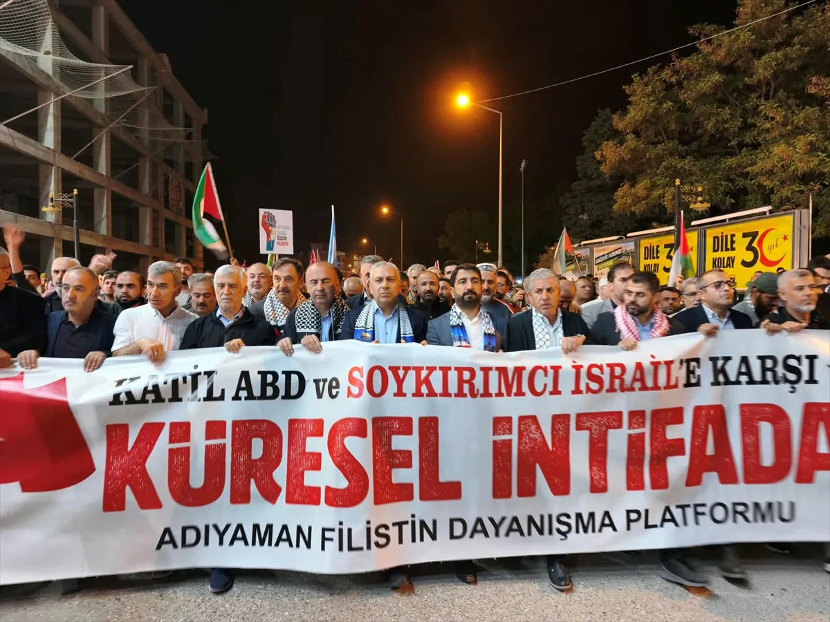Adıyaman’da Gazze’ye destek yürüyüşü düzenlendi