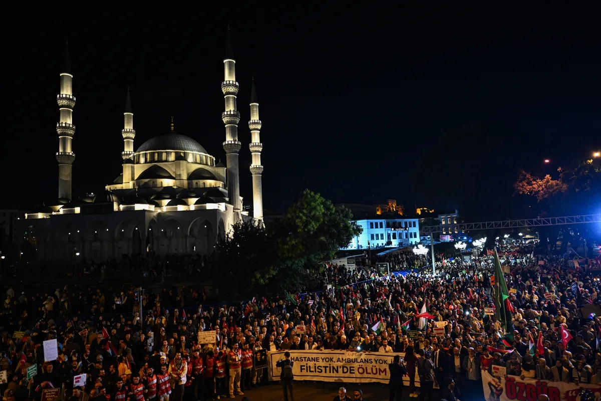 Ankara’da Özgür Filistin Yürüyüşü düzenlendi