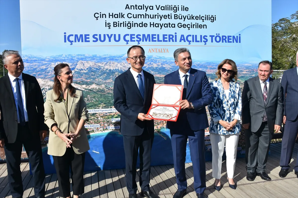 Antalya’da Çin Büyükelçiliğinin desteğiyle 20 içme suyu istasyonu açıldı