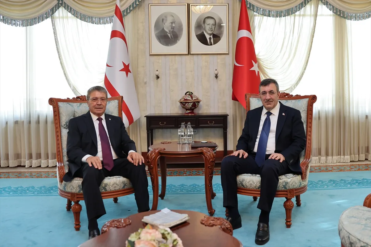 Cumhurbaşkanı Yardımcısı Yılmaz, KKTC Başbakanı Üstel ile görüştü