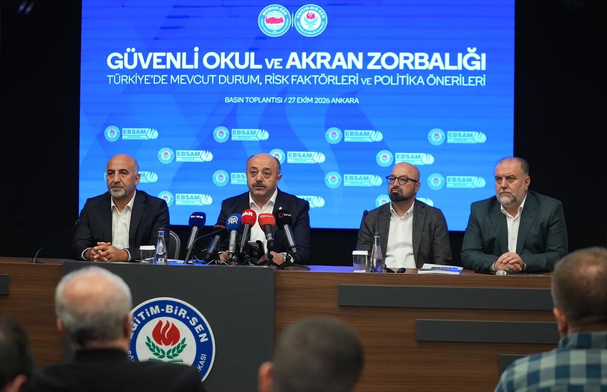 Eğitim-Bir-Sen’in güvenli okul ve akran zorbalığına ilişkin araştırmasının sonuçları açıklandı Eğitim-Bir-Sen’in güvenli okul ve akran zorbalığına ilişkin araştırmasının sonuçları açıklandı