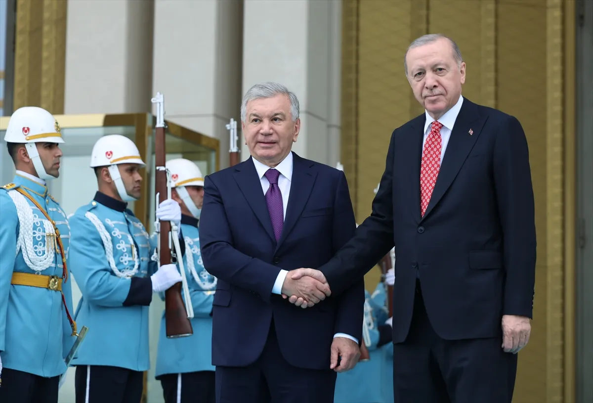 Erdoğan, Özbekistan Cumhurbaşkanı Mirziyoyev ile görüştü