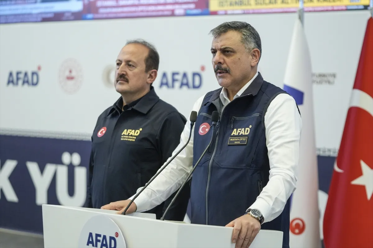 İçişleri Bakanı Çiftçi, İstanbul ve çevre illerdeki yağışa ilişkin son durumu açıkladı İçişleri Bakanı Çiftçi, İstanbul ve çevre illerdeki yağışa ilişkin son durumu açıkladı
