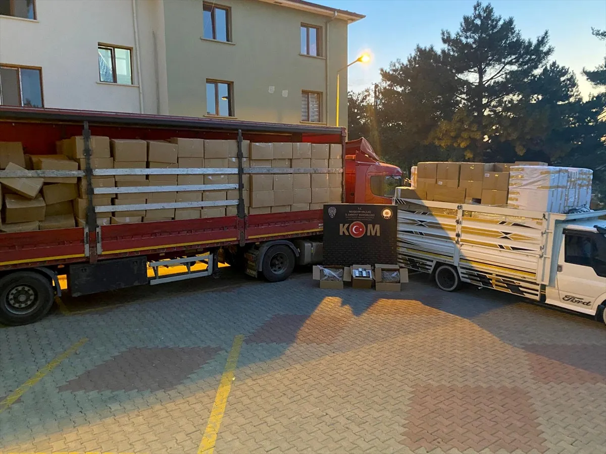 Nevşehir’de 12 ton kaçak tütün ile 1 milyon 405 bin makaron ele geçirildi