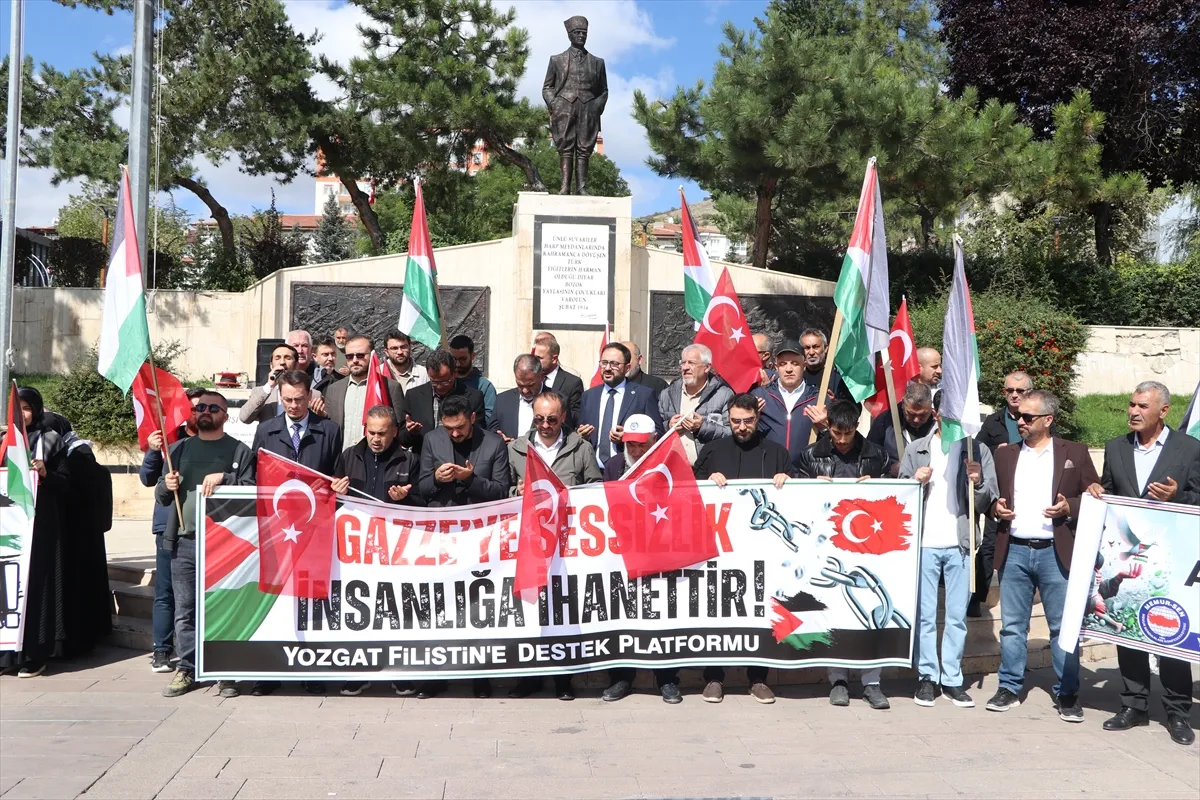 Yozgat’ta İsrail’in Gazze’ye yönelik saldırıları protesto edildi Yozgat’ta İsrail’in Gazze’ye yönelik saldırıları protesto edildi