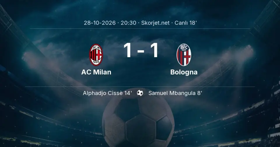 AC Milan - Bologna Maçında Gol: Alphadjo Cissè (14. dakika) AC Milan - Bologna Maçında Gol: Alphadjo Cissè (14. dakika)