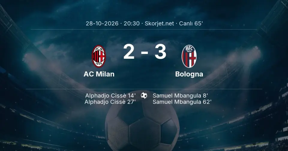 AC Milan - Bologna Maçında Gol: Samuel Mbangula (62. dakika)