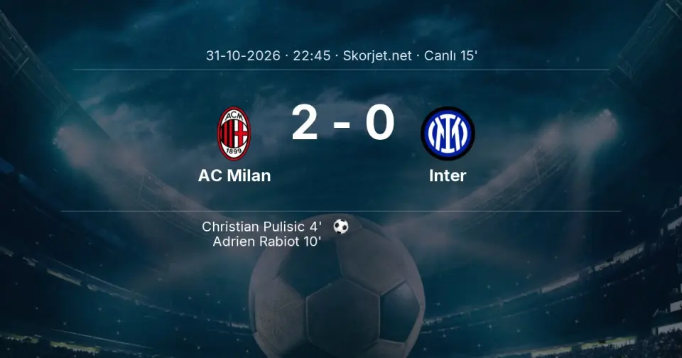 AC Milan - Inter Maçında Gol: Adrien Rabiot (10. dakika)