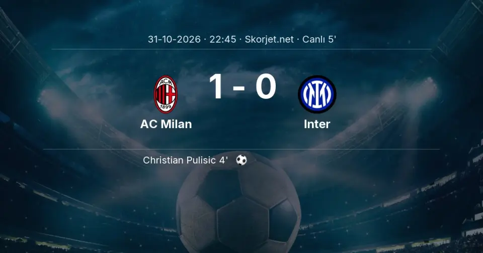 AC Milan - Inter Maçında Gol: Christian Pulisic (4. dakika)