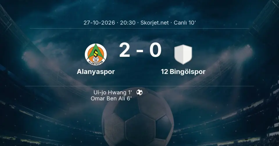 Alanyaspor - 12 Bingölspor Maçında Gol: Omar Ben Ali (6. dakika) Alanyaspor - 12 Bingölspor Maçında Gol: Omar Ben Ali (6. dakika)