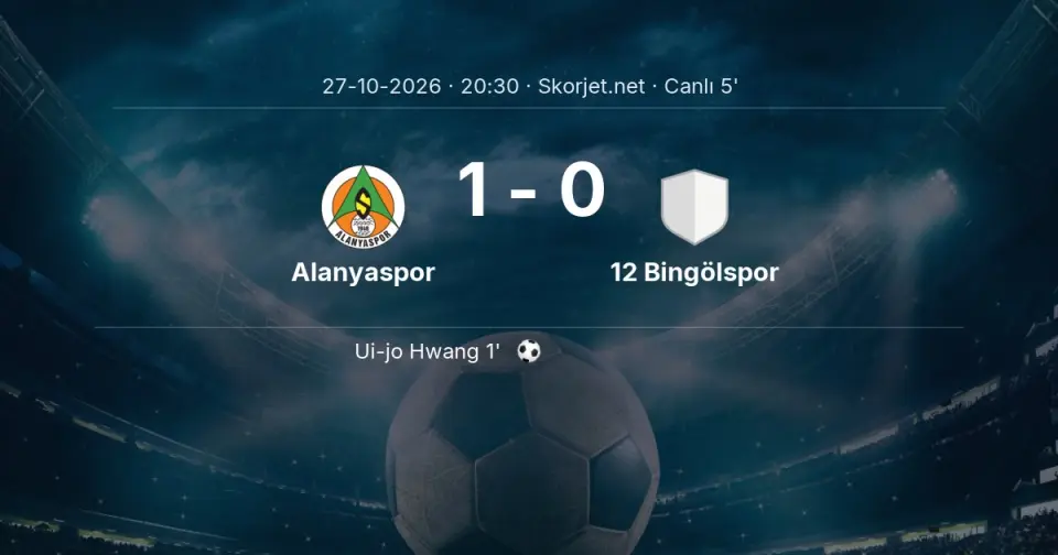 Alanyaspor - 12 Bingölspor Maçında Gol: Ui-jo Hwang (1. dakika) Alanyaspor - 12 Bingölspor Maçında Gol: Ui-jo Hwang (1. dakika)