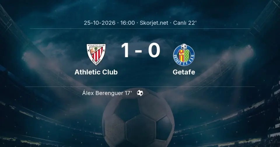 Athletic Club - Getafe Maçında Gol: Álex Berenguer (17. dakika)