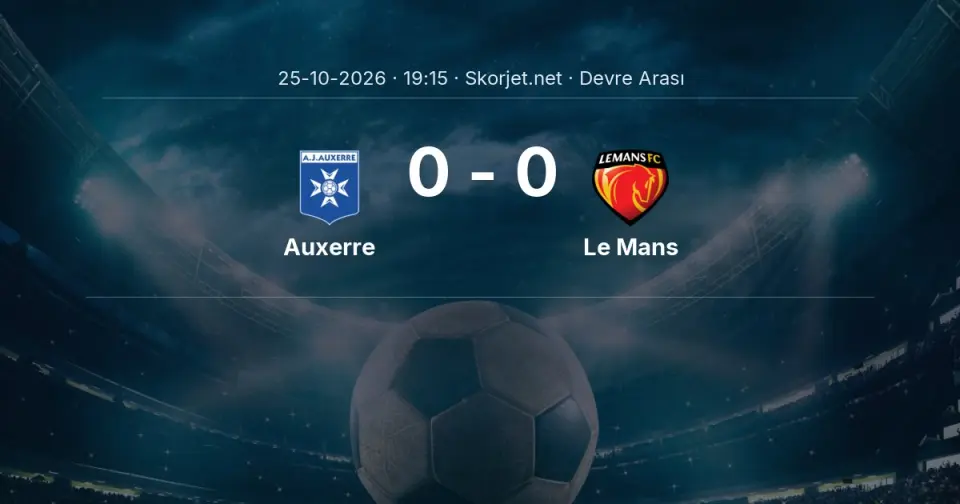 Auxerre - Le Mans: İlk 45 Dakika 0-0