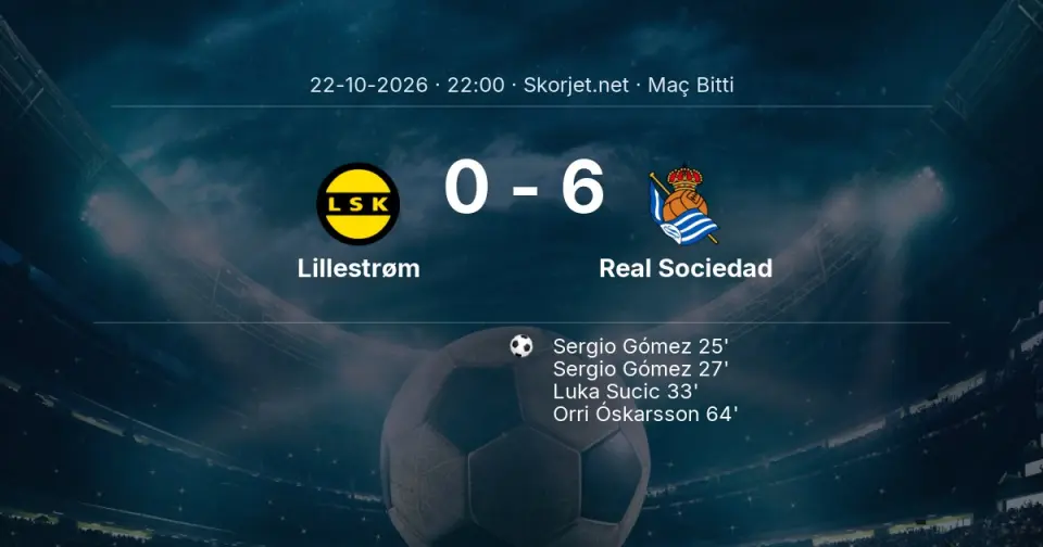 Avrupa Ligi: Lillestrøm - Real Sociedad Karşılaşması Tamamlandı (0-6)