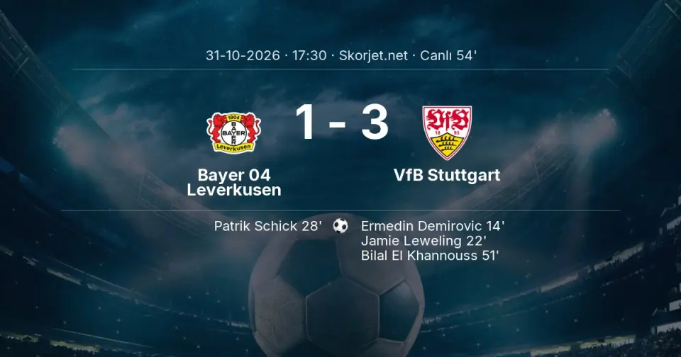 Bayer 04 Leverkusen - VfB Stuttgart Maçında Gol: Bilal El Khannouss (51. dakika) Bayer 04 Leverkusen - VfB Stuttgart Maçında Gol: Bilal El Khannouss (51. dakika)