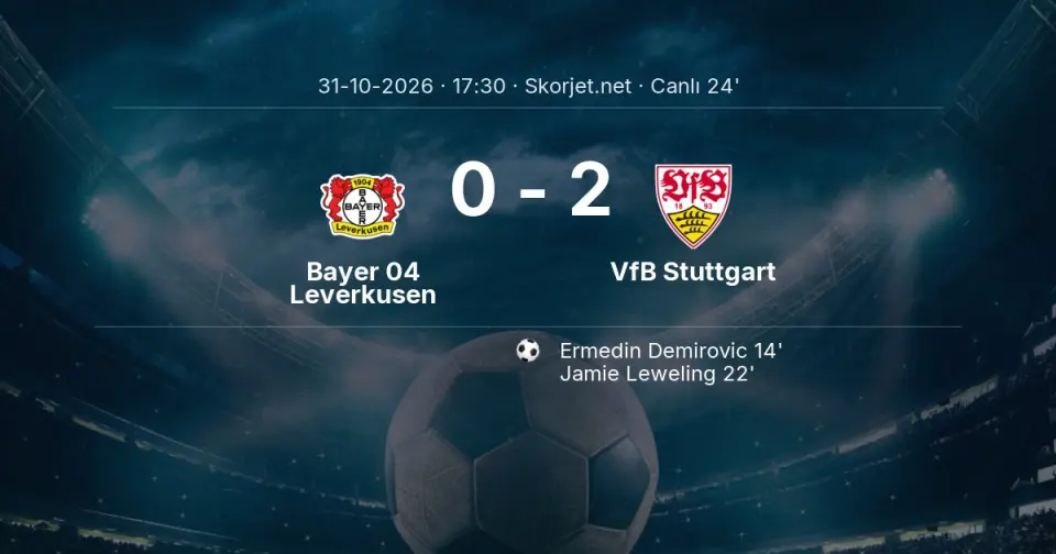 Bayer 04 Leverkusen - VfB Stuttgart Maçında Gol: Jamie Leweling (22. dakika) Bayer 04 Leverkusen - VfB Stuttgart Maçında Gol: Jamie Leweling (22. dakika)