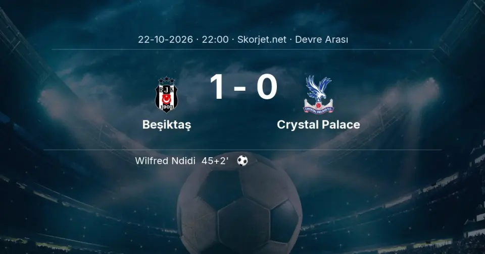 Beşiktaş - Crystal Palace: İlk 45 Dakika 1-0