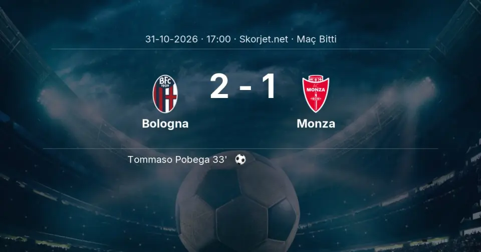 Bologna 2-1 Monza - Maç Sona Erdi Bologna 2-1 Monza - Maç Sona Erdi