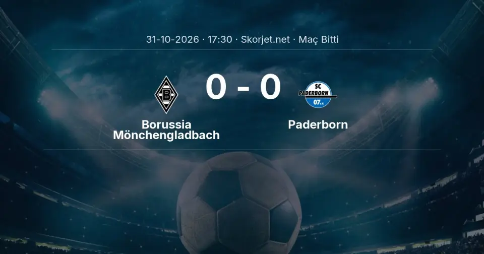 Borussia Mönchengladbach - Paderborn Skor: 0-0