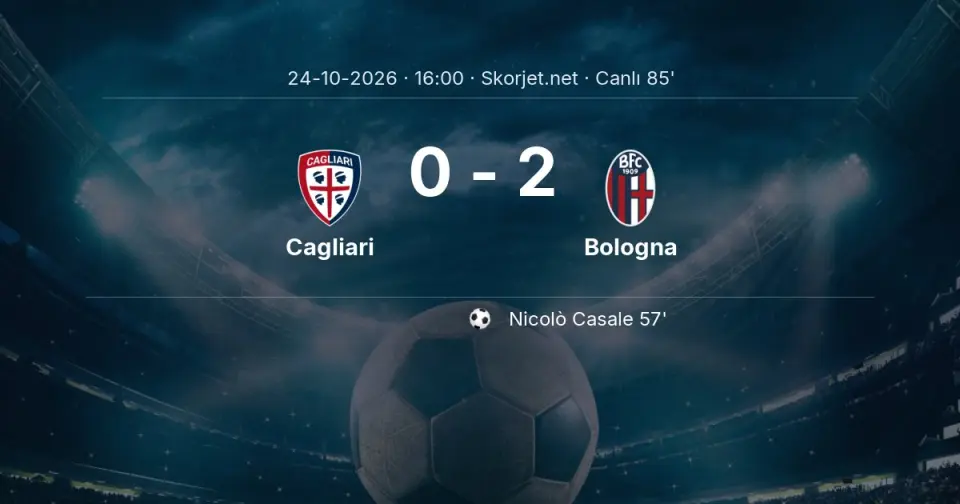 Cagliari - Bologna Maçında Gol: Federico Bernardeschi (80. dakika)