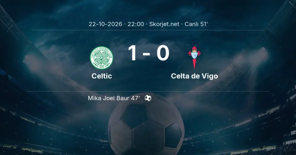 Celtic - Celta de Vigo Maçında Gol: Mika Joel Baur (47. dakika) Celtic - Celta de Vigo Maçında Gol: Mika Joel Baur (47. dakika)