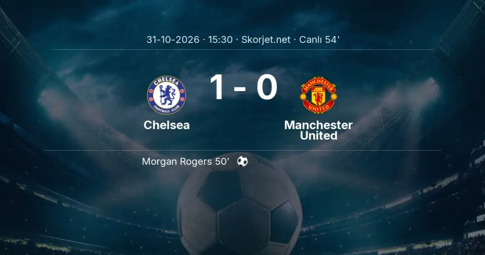Chelsea - Manchester United Maçında Gol: Morgan Rogers (50. dakika) Chelsea - Manchester United Maçında Gol: Morgan Rogers (50. dakika)