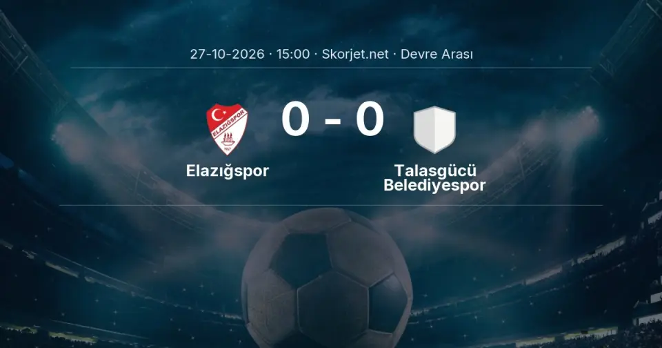 Elazığspor - Talasgücü Belediyespor Maçında İlk Yarı Sonucu Elazığspor - Talasgücü Belediyespor Maçında İlk Yarı Sonucu