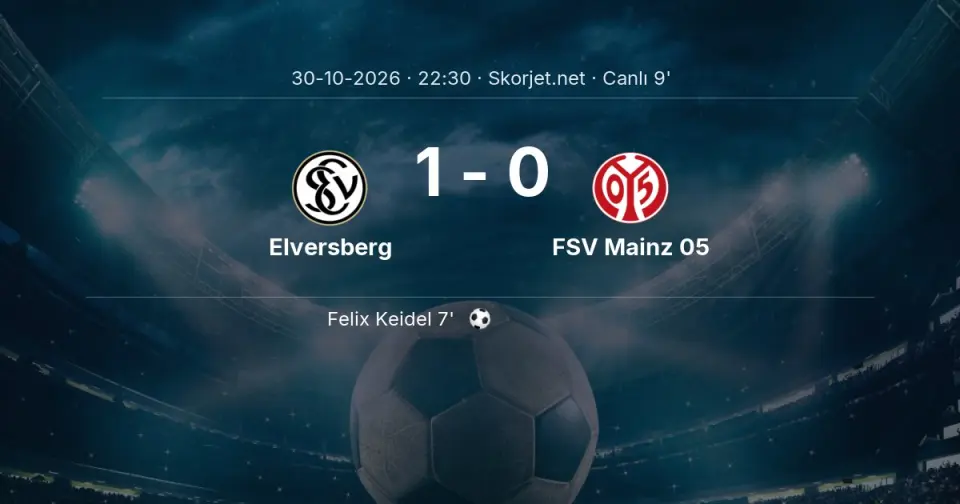 Elversberg - FSV Mainz 05 Maçında Gol: Felix Keidel (7. dakika) Elversberg - FSV Mainz 05 Maçında Gol: Felix Keidel (7. dakika)