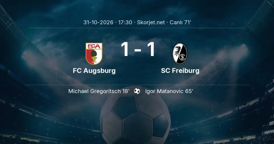 FC Augsburg - SC Freiburg Maçında Gol: Igor Matanovic (65. dakika) FC Augsburg - SC Freiburg Maçında Gol: Igor Matanovic (65. dakika)