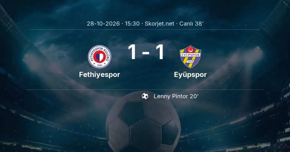Fethiyespor - Eyüpspor Maçında Gol: Mehmet Kaan Türkmen (36. dakika) Fethiyespor - Eyüpspor Maçında Gol: Mehmet Kaan Türkmen (36. dakika)