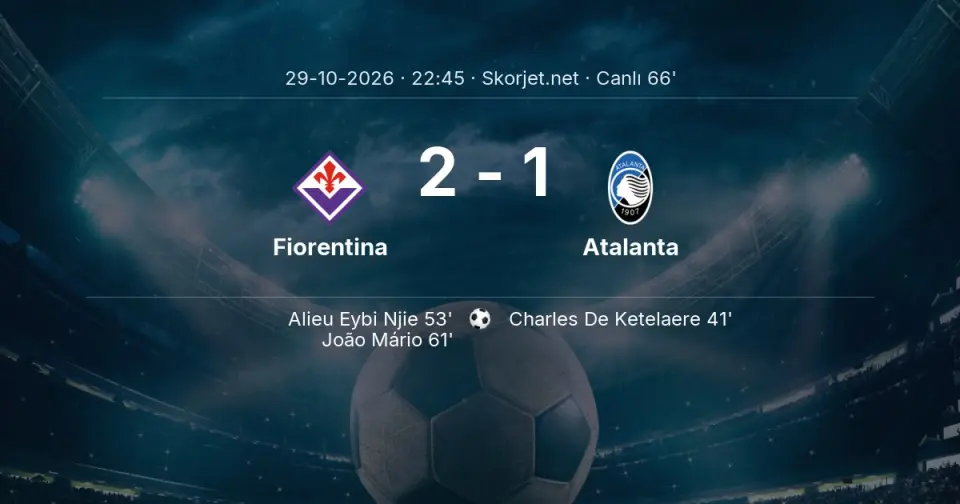 Fiorentina - Atalanta Maçında Gol: João Mário (61. dakika) Fiorentina - Atalanta Maçında Gol: João Mário (61. dakika)
