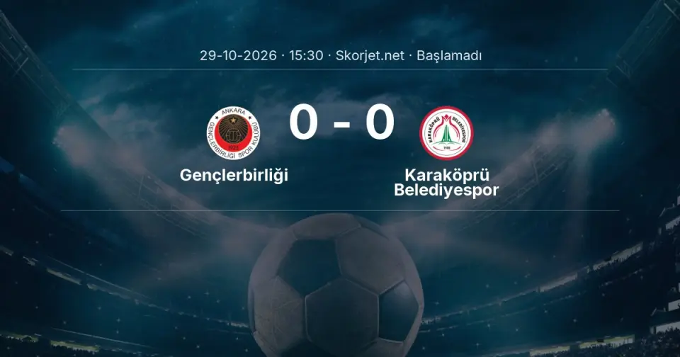 Gençlerbirliği - Karaköprü Belediyespor Maçı Muhtemel 11’leri ve Detayları