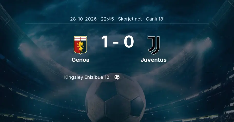 Genoa - Juventus Maçında Gol: Kingsley Ehizibue (12. dakika)