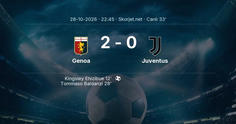 Genoa - Juventus Maçında Gol: Tommaso Baldanzi (28. dakika) Genoa - Juventus Maçında Gol: Tommaso Baldanzi (28. dakika)