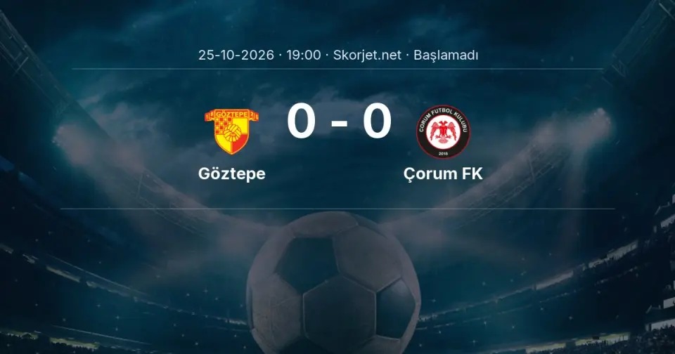 Göztepe - Çorum FK Maçı Muhtemel 11’leri ve Detayları Göztepe - Çorum FK Maçı Muhtemel 11’leri ve Detayları