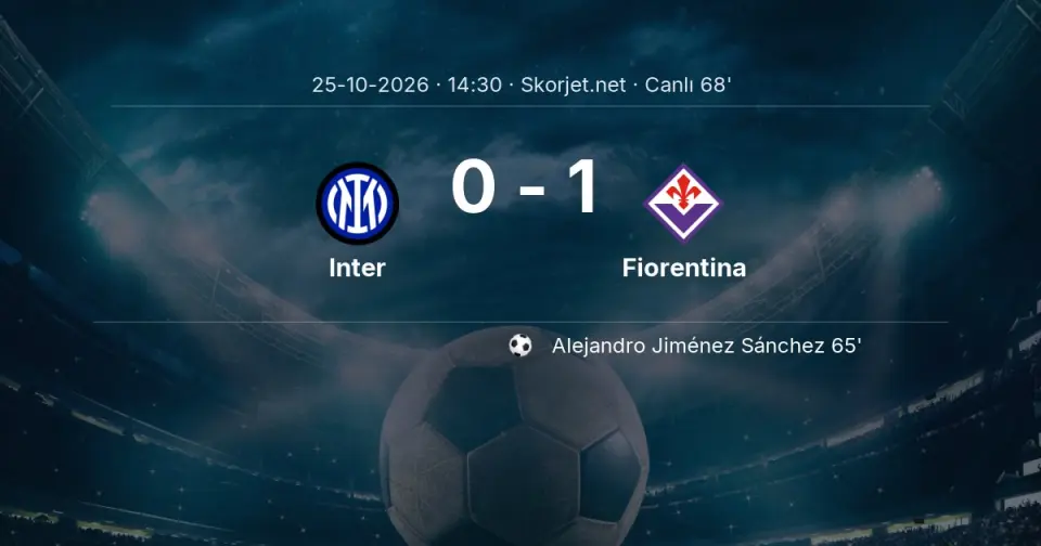 Inter - Fiorentina Maçında Gol: Alejandro Jiménez Sánchez (65. dakika)