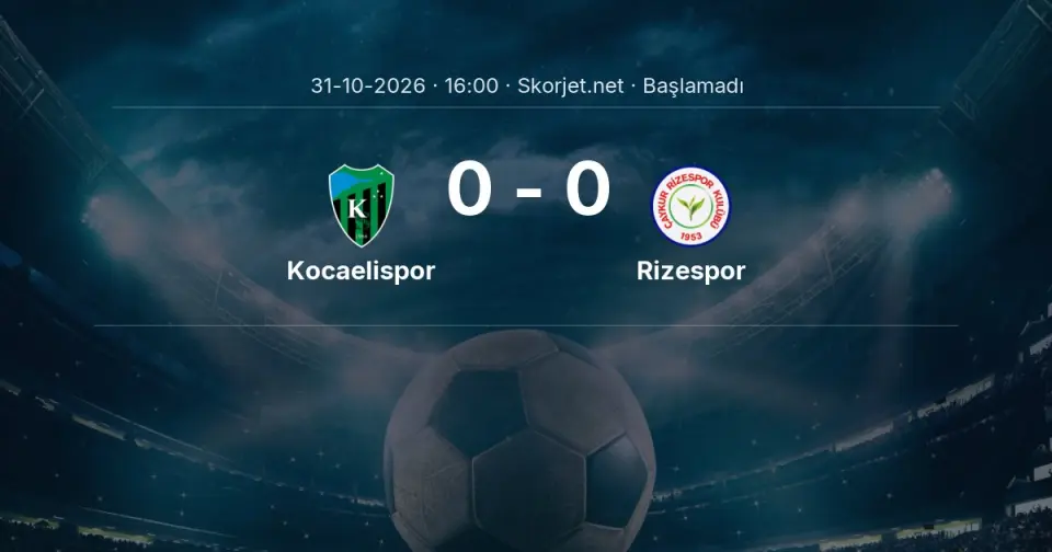 Kocaelispor - Rizespor Maçı Muhtemel 11’leri ve Detayları Kocaelispor - Rizespor Maçı Muhtemel 11’leri ve Detayları
