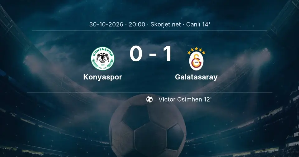 Konyaspor - Galatasaray Maçında Gol: Victor Osimhen (12. dakika) Konyaspor - Galatasaray Maçında Gol: Victor Osimhen (12. dakika)