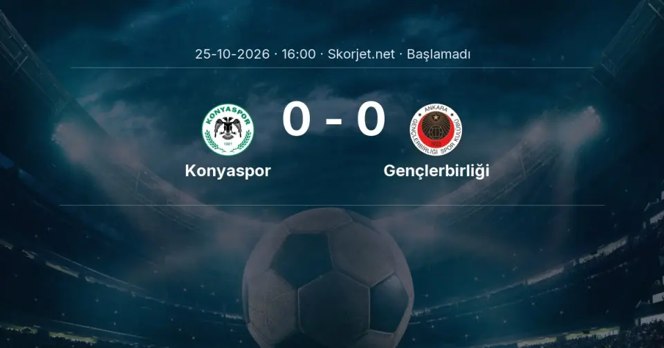 Konyaspor - Gençlerbirliği Maçı Muhtemel 11’leri ve Detayları