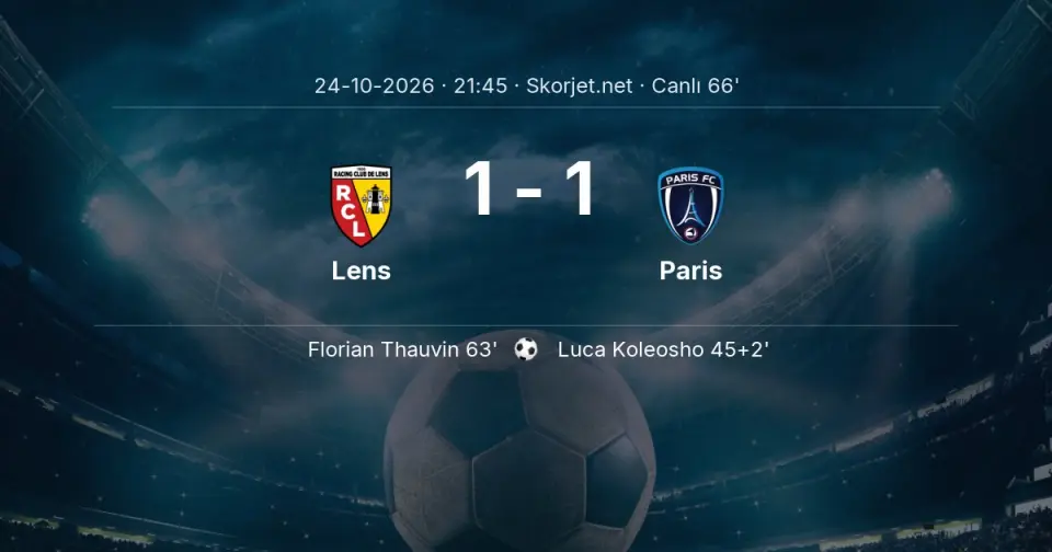 Lens - Paris Maçında Gol: Florian Thauvin (63. dakika)