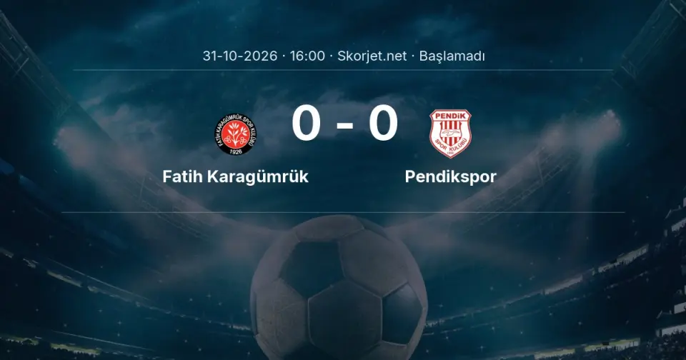 MAÇ BAŞLADI | Fatih Karagümrük - Pendikspor MAÇ BAŞLADI | Fatih Karagümrük - Pendikspor