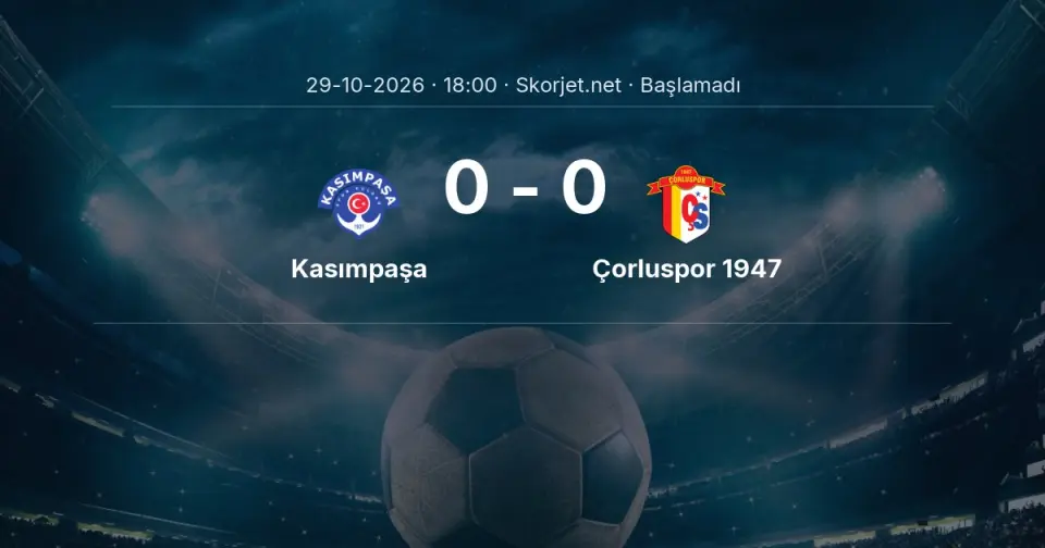 MAÇ BAŞLADI | Kasımpaşa - Çorluspor 1947