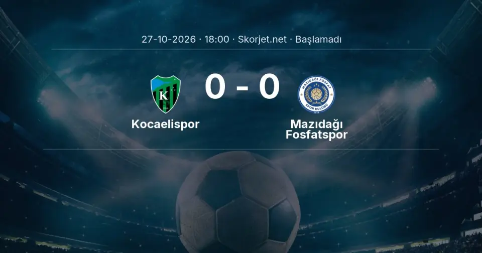 MAÇ BAŞLADI | Kocaelispor - Mazıdağı Fosfatspor
