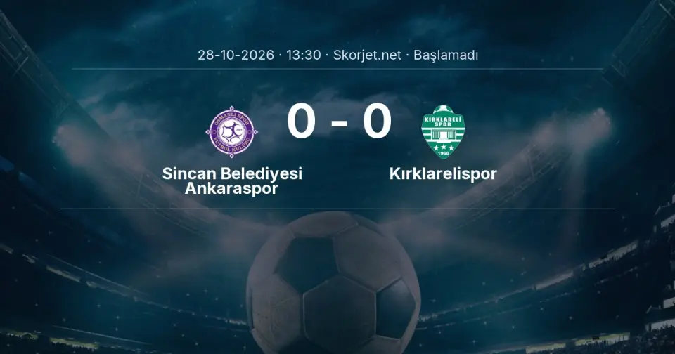 MAÇ BAŞLADI | Sincan Belediyesi Ankaraspor - Kırklarelispor MAÇ BAŞLADI | Sincan Belediyesi Ankaraspor - Kırklarelispor