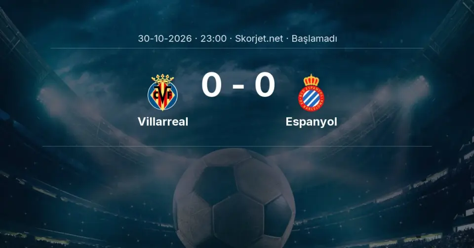 MAÇ BAŞLADI | Villarreal - Espanyol MAÇ BAŞLADI | Villarreal - Espanyol