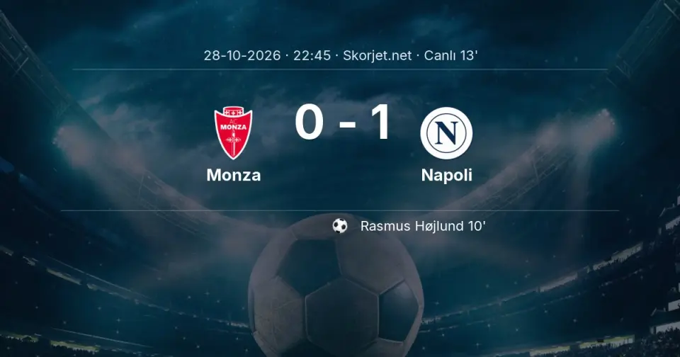 Monza - Napoli Maçında Gol: Rasmus Højlund (10. dakika)