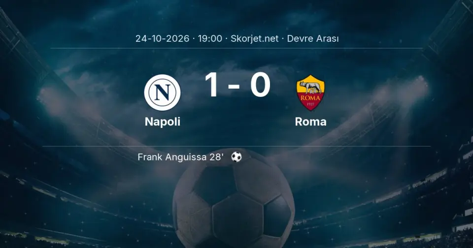 Napoli - Roma Maçında İlk Yarı Sonucu