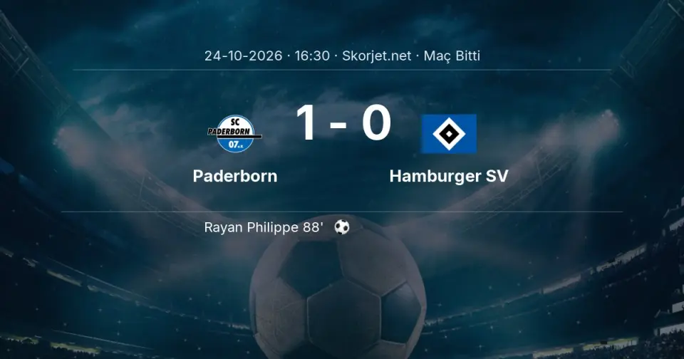 Paderborn - Hamburger SV Maç Sonucu Paderborn - Hamburger SV Maç Sonucu