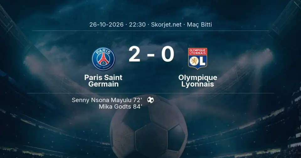Paris Saint Germain 2-0 Olympique Lyonnais - Maç Sona Erdi