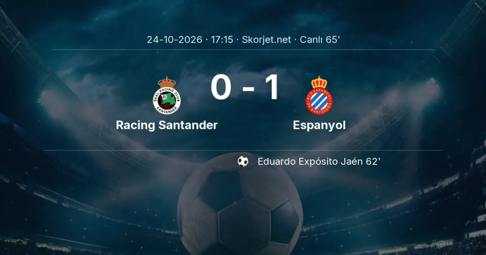 Racing Santander - Espanyol Maçında Gol: Eduardo Expósito Jaén (62. dakika) Racing Santander - Espanyol Maçında Gol: Eduardo Expósito Jaén (62. dakika)